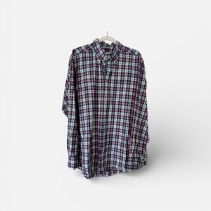 Southern Tide Men's Plaid Button-Down Shirt - Red and Blue